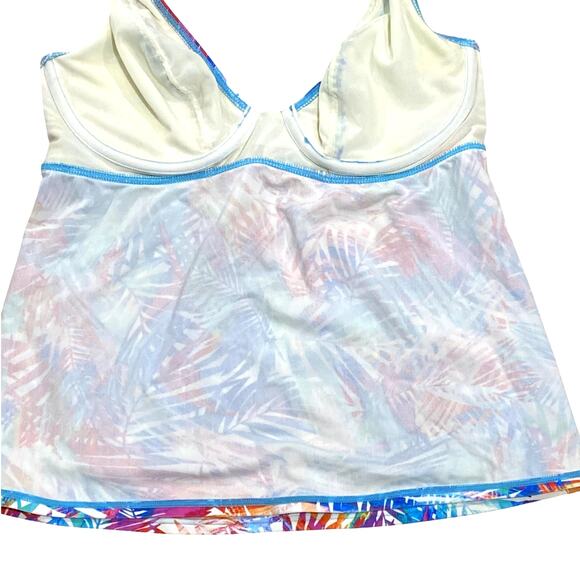 Island Palms Halter Tankini Top by SUNSETS Size 34DD - Picture 10 of 10